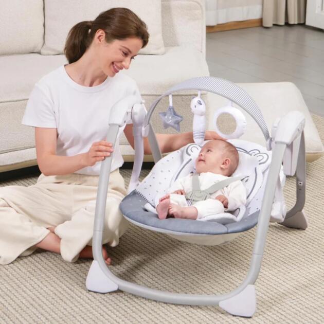 Mastela balançoire électrique portable - Gris
