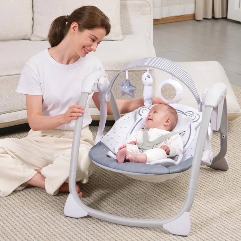 Mastela balançoire électrique portable - Gris