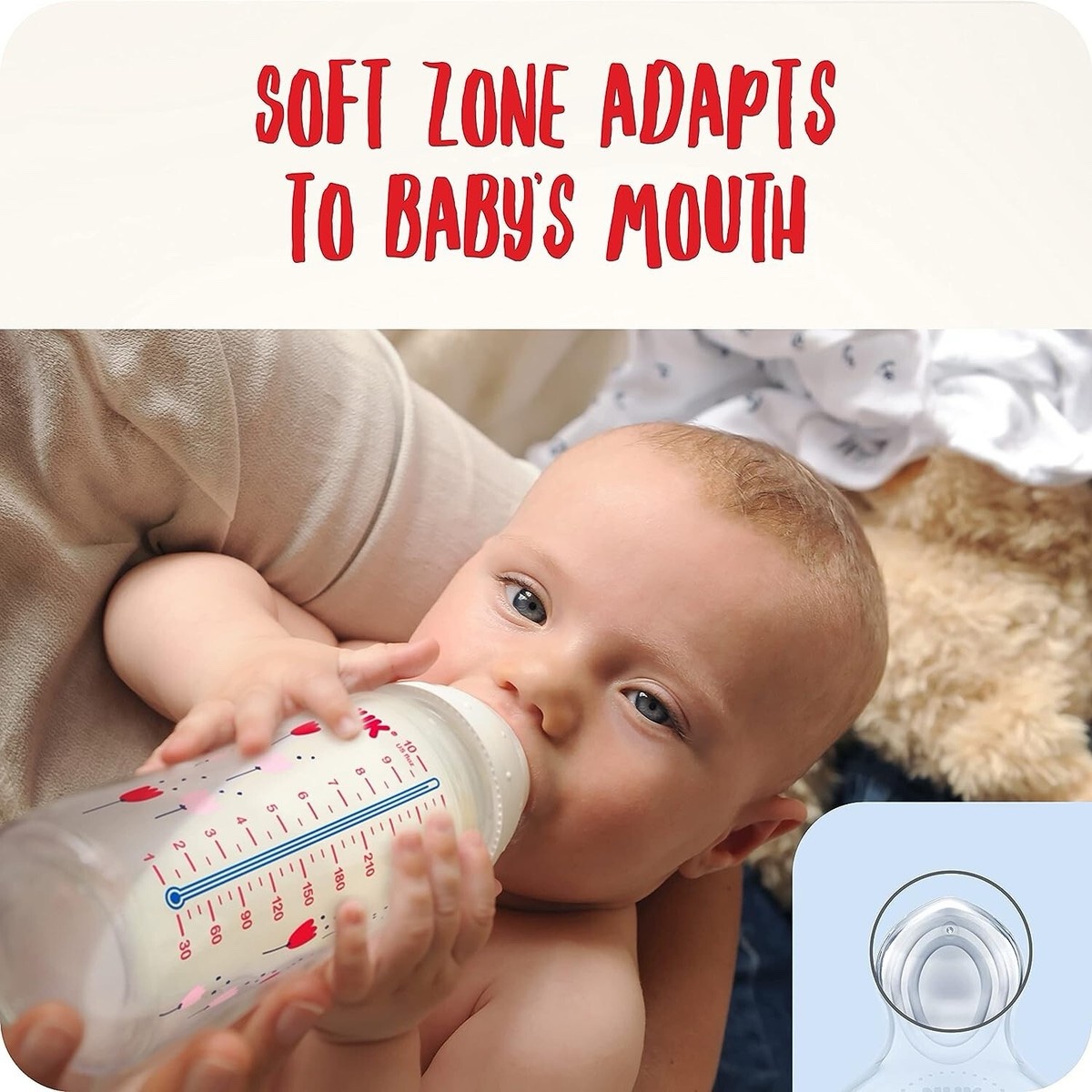 NUK First Choice+ Baby Bottle Teat 0-6 mois Silicon – Image 4