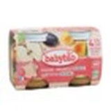 BABYBIO Pomme Mirabelle Dès 4 Mois 2x130g