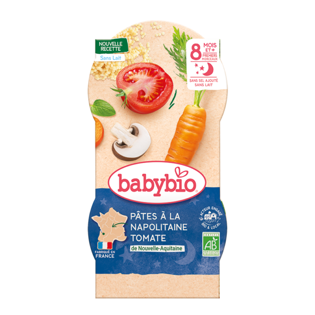 Bol bonne nuit pâtes napolitaines 2*200G Dès 8mois – BabyBio