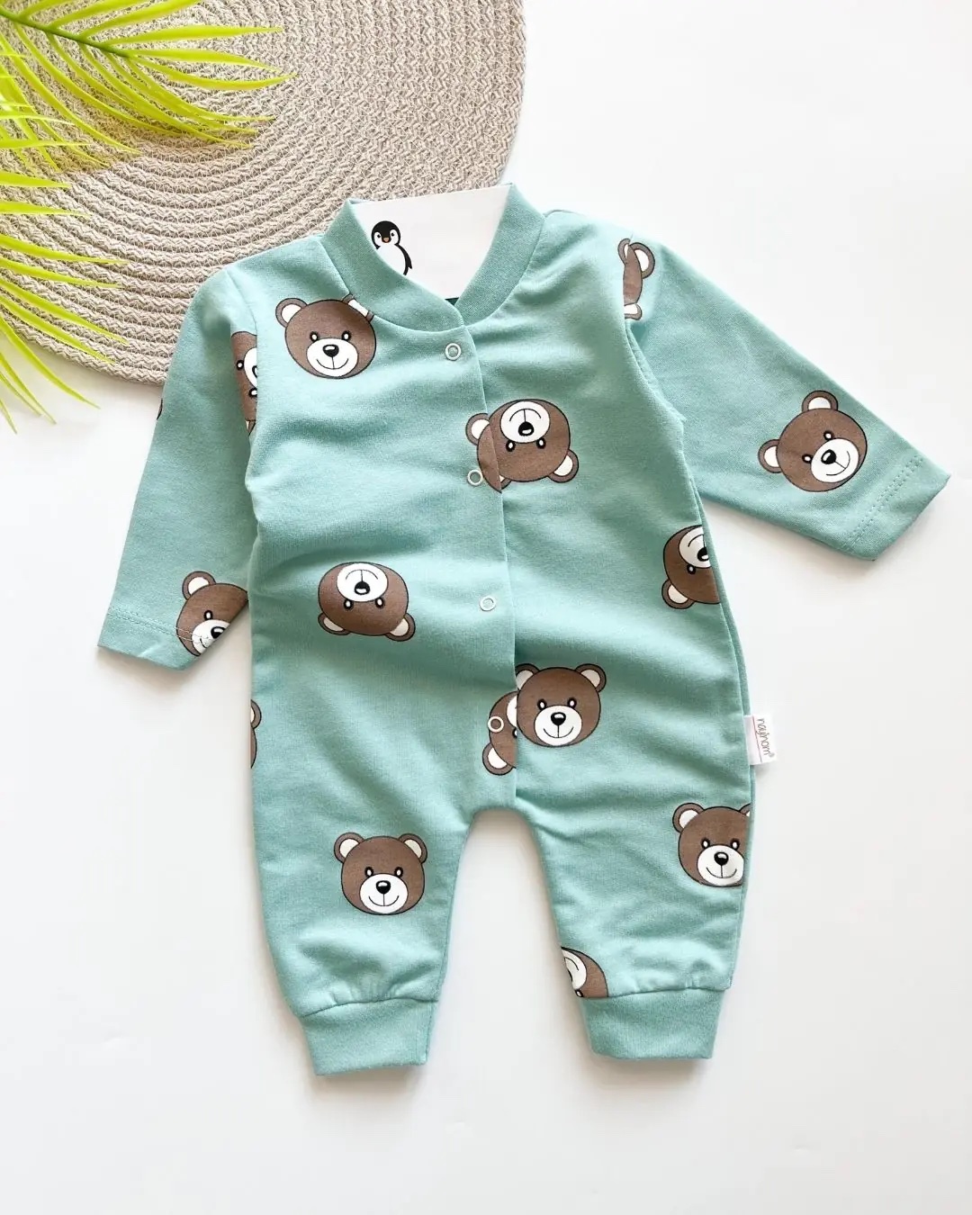 Grenouillère coton à motif ours en peluche – Image 3