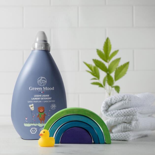 Lessive pour bébé Green Mood Organics - Non parfumée - Ecologique Hypoallergénique - Liquide - 1000 ml