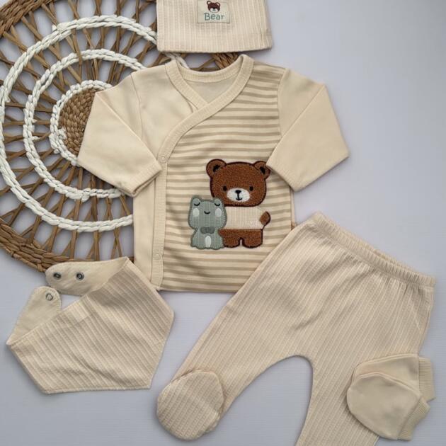 Babyim ensemble 5pc coton 0-3mois ours 🐻