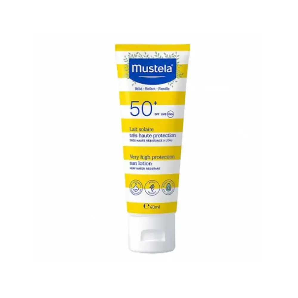 Mustela Lait Solaire Très Haute Protection 0M+ SPF 50+ - 40ml – Image 2