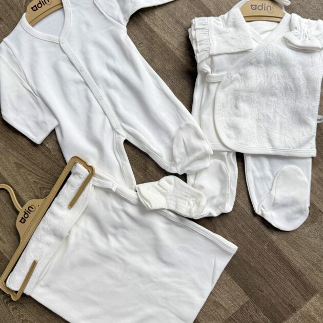 Adin ensemble naissance 8pcs Coton -fille