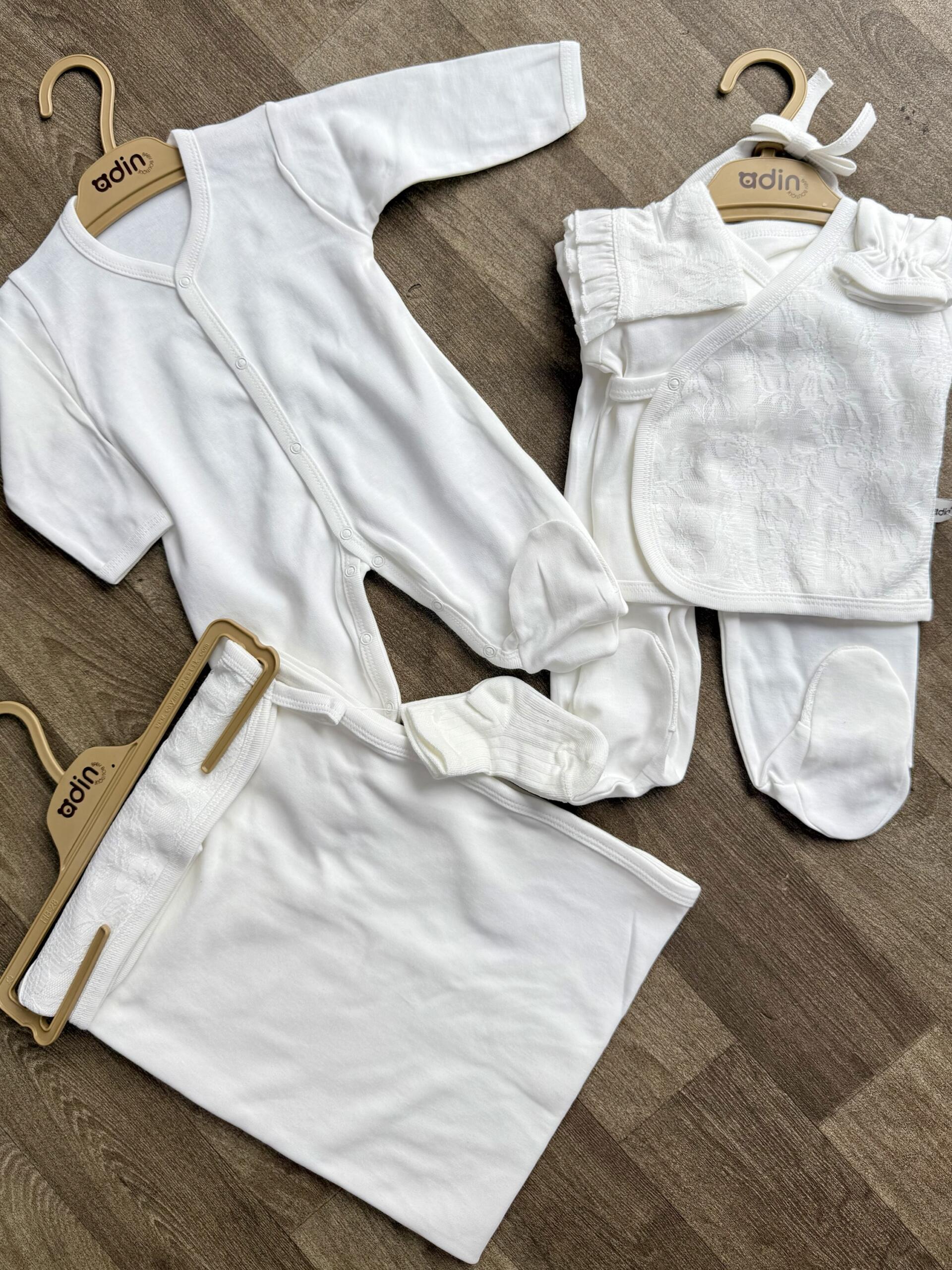 Adin ensemble naissance 8pcs Coton -fille