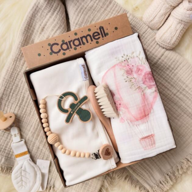 Caramell coffret lange bébé - Rose