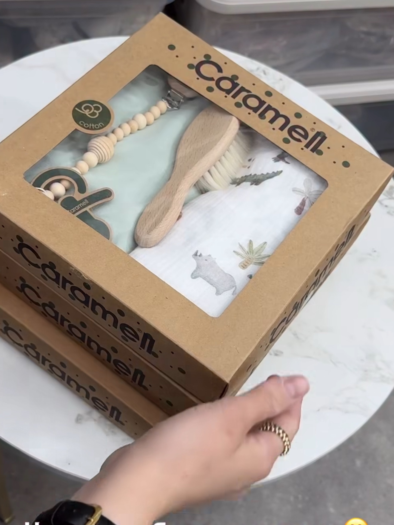 Caramell coffret lange bébé - vert