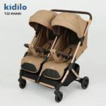 Kidiloo poussette jumeau- Dark coffee